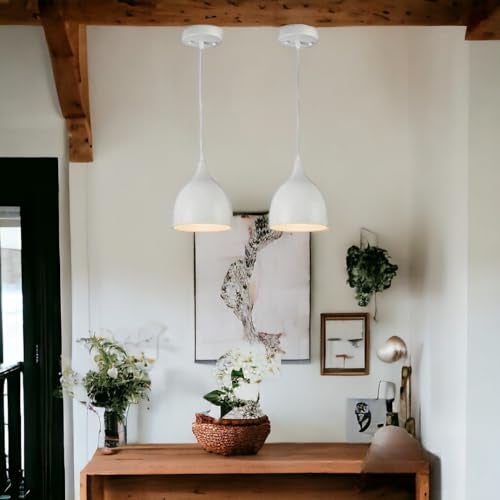 GreyWings Aluminium Hanging Shade Light, White, Pack of 1 - Image 3