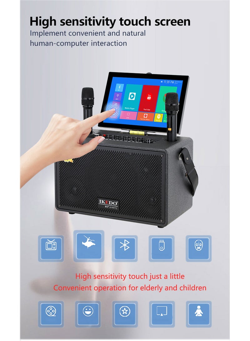 مكبر صوت حفلات الكاريوكي NTSS-2506 بشاشة لمس 18.5 بوصة | طاقة 200 واط RMS | نظام أندرويد 12 | بطارية 12 أمبير - Image 3