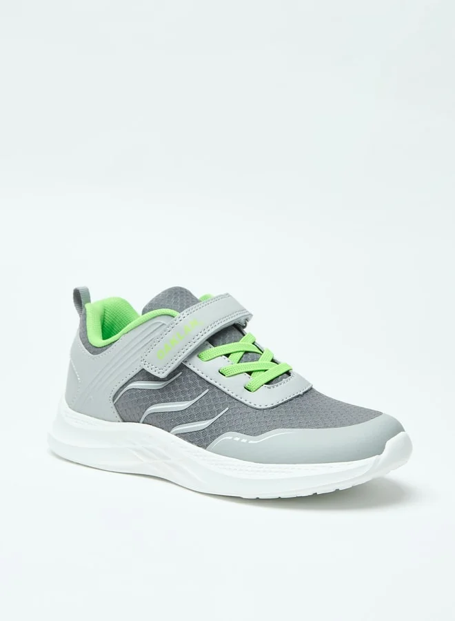 OAKLAN Panelled Walking Shoes with Hook and Loop Closure