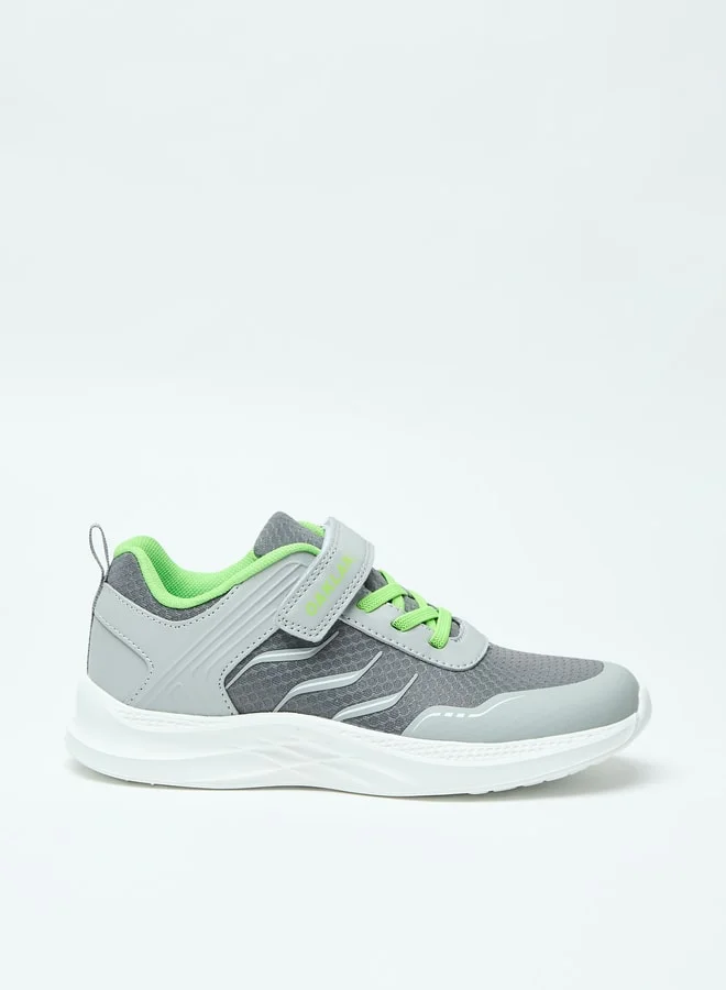OAKLAN Panelled Walking Shoes with Hook and Loop Closure