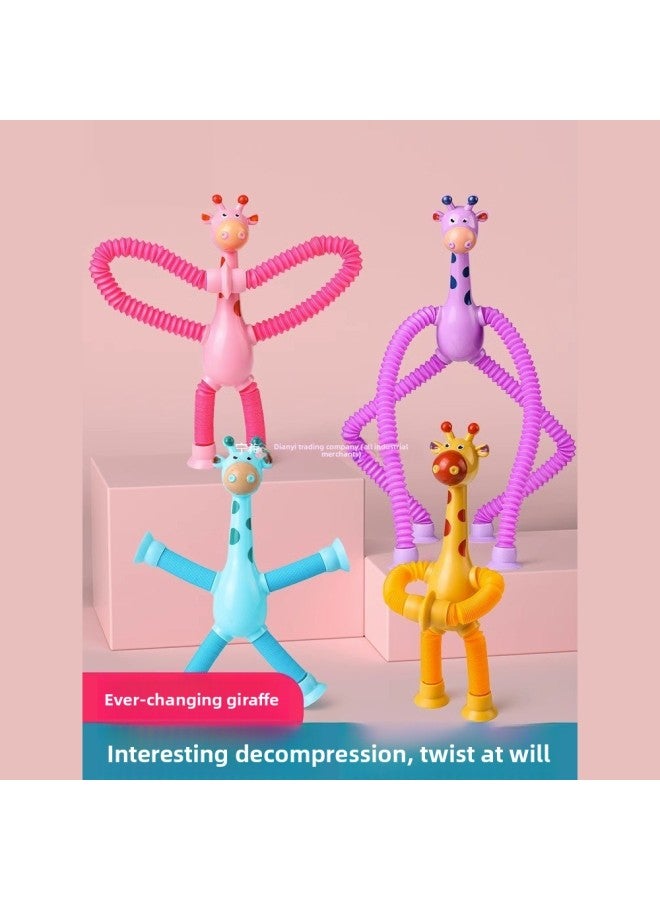 مجموعة متنوعة من ألعاب الأطفال على شكل زرافة، قابلة للفك والتركيب، قابلة للتفاعل مع الوالدين والطفل، هدية مضيئة للأولاد والبنات