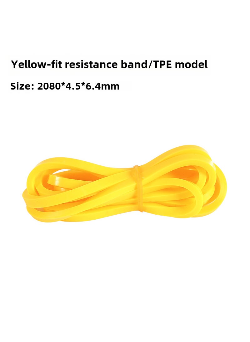 Generic Elastic Resistance Bands for Fitness and Yoga Training TPE YELLOW (5-15lb) 