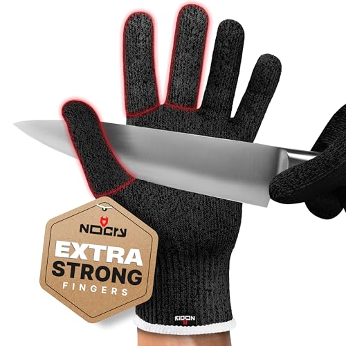 NoCry Cut Resistant Work Gloves for Women and Men, with Reinforced Fingers; Comfortable, 100% Food Grade Kitchen Cooking Hand Protection; Ambidextrous Safety Gear for Cutting; Level 5 Protection - Image 1