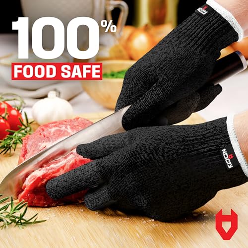 NoCry Cut Resistant Work Gloves for Women and Men, with Reinforced Fingers; Comfortable, 100% Food Grade Kitchen Cooking Hand Protection; Ambidextrous Safety Gear for Cutting; Level 5 Protection - Image 4