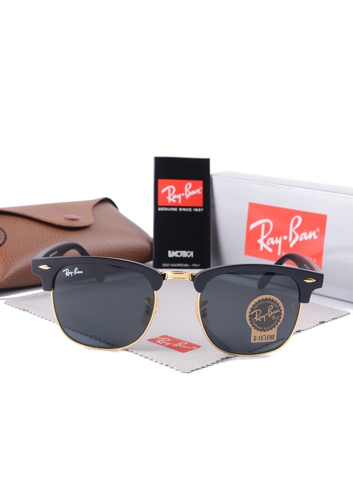 Ray-Ban - Ray-Ban Classic Pilot Sunglasses Gold Framed with Grey UV Lenses - Image 1