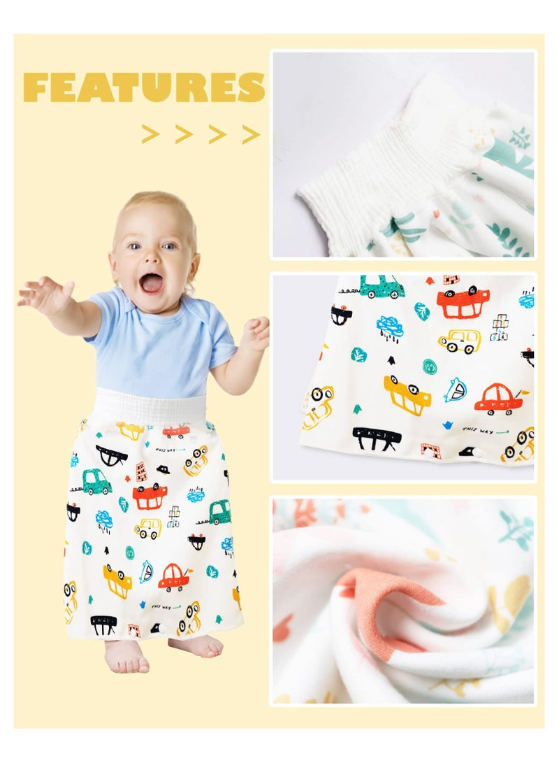 CMGTYYD CMGTYYD Diaper Skirt Short, 2 in 1 for Kids, Diaper Skirt Potty Training for Toddlers, Anti Bed-Wetting Washable Reusable Cotton Bamboo Fiber Waterproof Bed Clothes, for 0-4 Year Old Baby Girls Boys  - Image 3