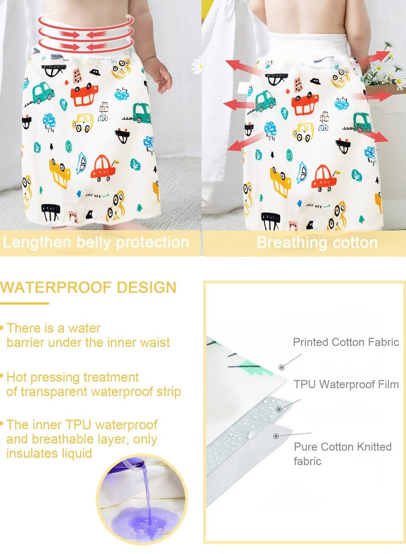 CMGTYYD CMGTYYD Diaper Skirt Short, 2 in 1 for Kids, Diaper Skirt Potty Training for Toddlers, Anti Bed-Wetting Washable Reusable Cotton Bamboo Fiber Waterproof Bed Clothes, for 0-4 Year Old Baby Girls Boys  - Image 5