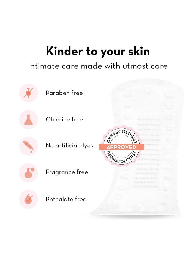 Plush Ultra Thin Panty Liners For Women Daily Use, 40 Liners 150mm | Pure US Cotton Liner Pads For Rash Free Periods | Soft Cotton Surface For Comfort On Non-Period Days | No Toxins & Paraben Free - Image 4