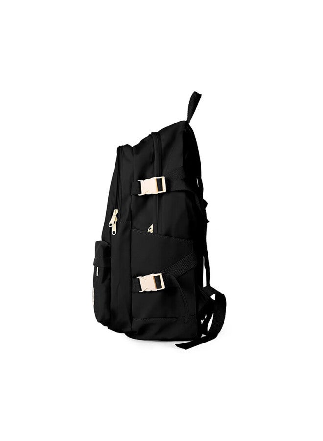 Landcase Backpack, Korean Style, Large Capacity For Primary School Students, Double Shoulder Bag For Girls, High School And Middle School Students, Campus Backpack, 1608 Black - Image 3