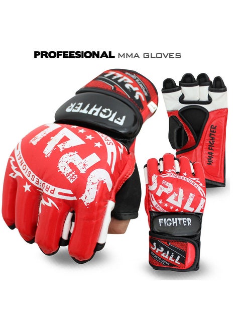 Spall Professional MMA Gloves Half Finger For Kickboxing Muay Thai Boxing Fighting Wrestling Sparring Sports Training For Men And Women