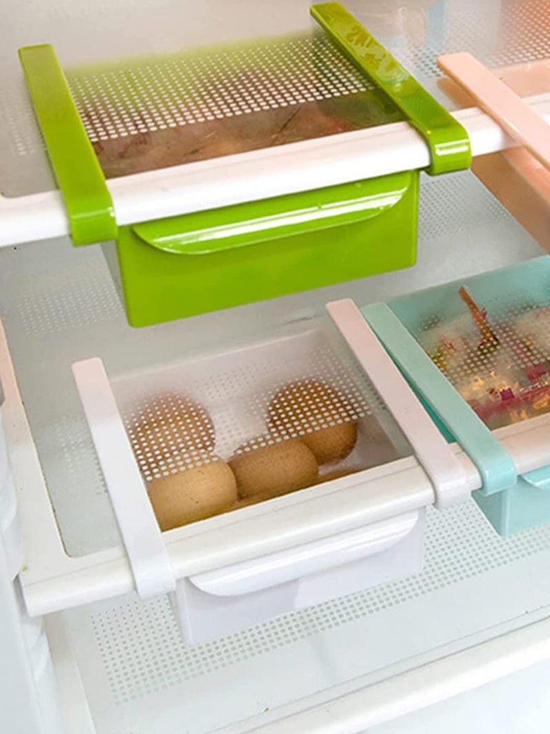 MARKET 99 Market99 Pull Out Mini Fridge Drawers Organiser Refrigerator Bins with for Vegetables Fruits Meat and Fish Shelf Holder Space Saver Rack MultiUtility Organising Item  - Image 1