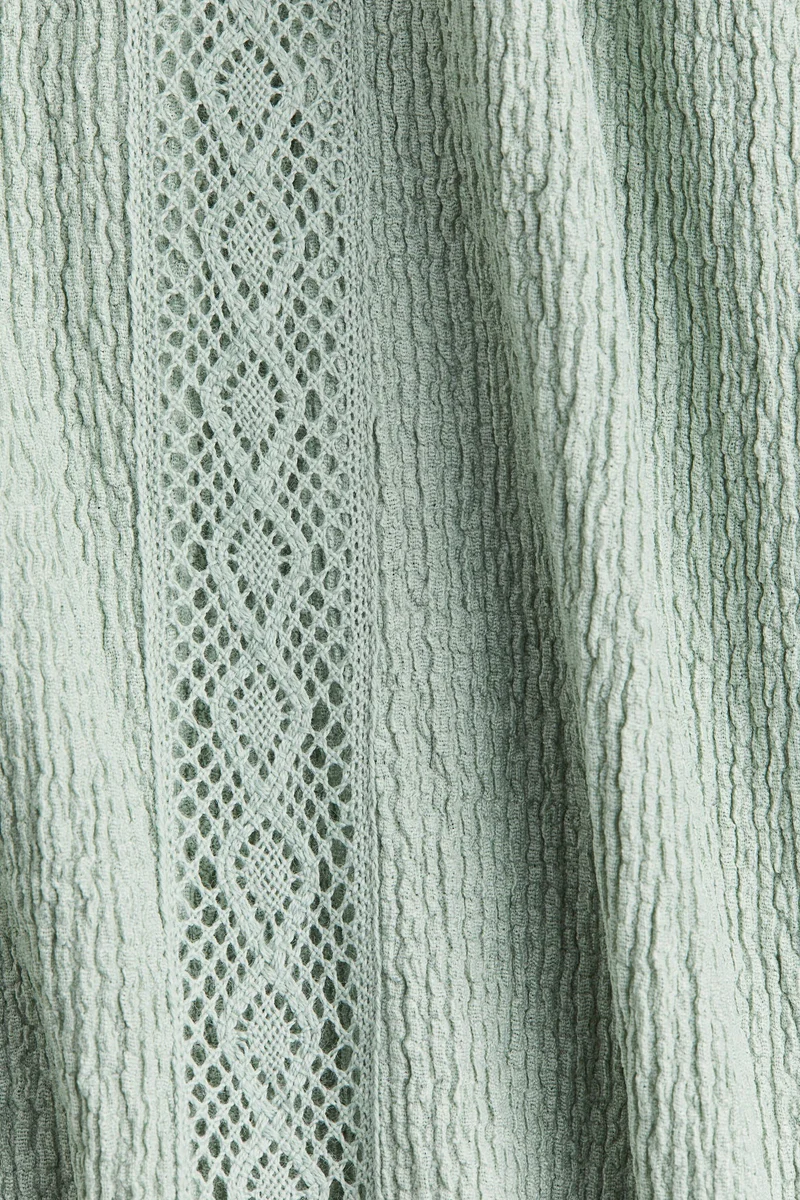 H&M Crinkled lace-detail blouse