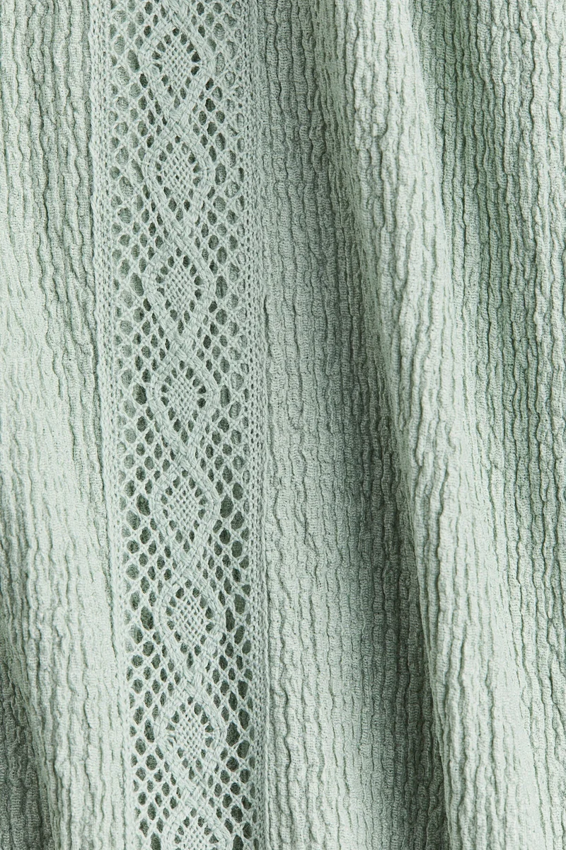 H&M Crinkled lace-detail blouse