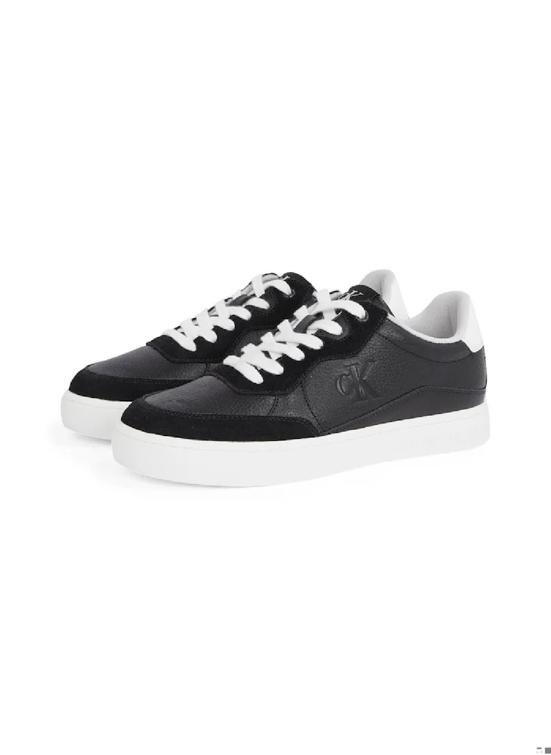Calvin Klein Jeans Men's Leather Sneakers - Leather, Black