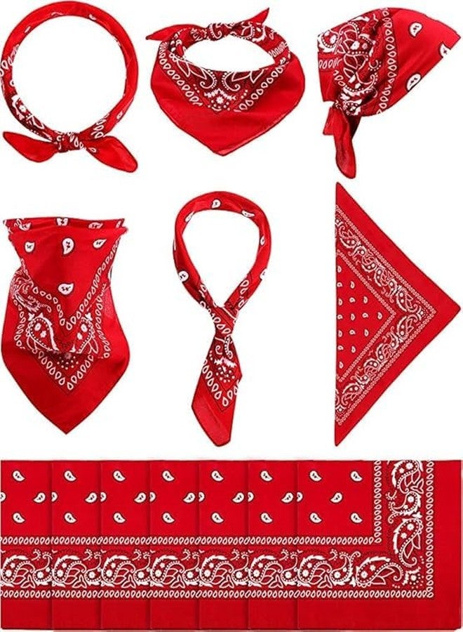 TENDSY Cotton Paisley Bandana, Traditional Print, Red (Pack of 2) - Image 3