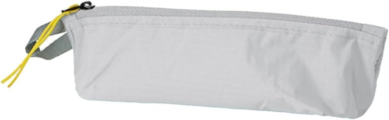 Gray Compact Zippered Travel Toiletry Bag Lightweight Nylon for Hiking Camping Accessories Organiser - Image 1