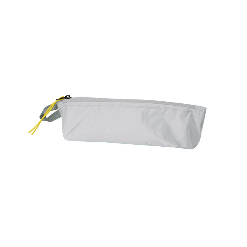 Gray Compact Zippered Travel Toiletry Bag Lightweight Nylon for Hiking Camping Accessories Organiser - Image 2