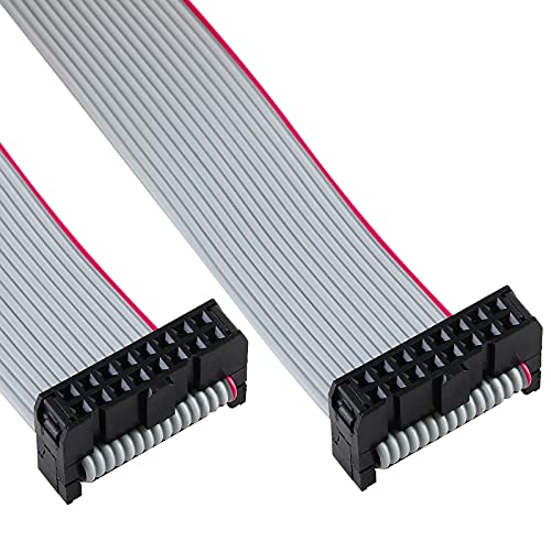 Augiimor 6 PCS 16 Pin Ribbon Cable 2.54 mm Pitch F/F IDC Connector Flat Ribbon Cable, F/F IDC Flat Ribbon Cable Connector Dual Row Data Cable (16 Pin, 30cm Length) - Image 5
