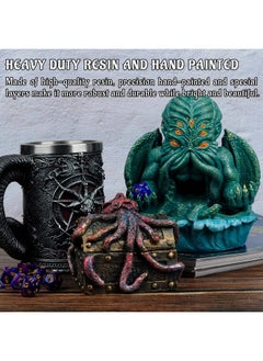 CZYY Dnd Mimic & Octopus Chest Box With Polyhedral Mystery Dice Set - Medieval Resin Cthulhu Dice Storage Case Perfect For Dungeons And Dragons, Board Game, Tabletop Rpg And Gaming Accessories  - Image 3