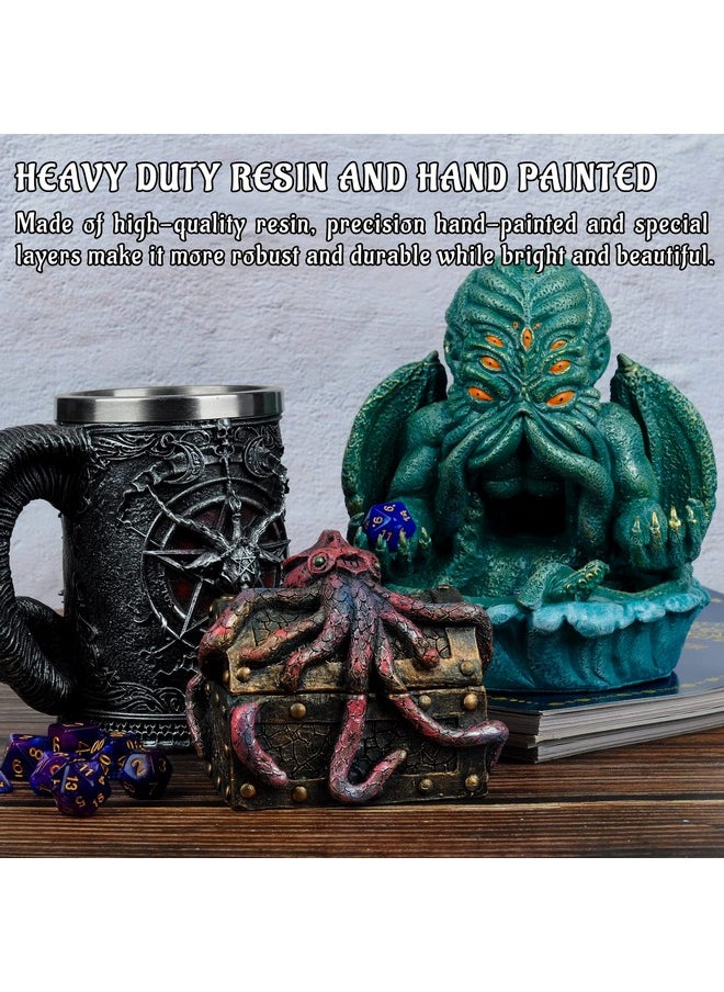 CZYY - Dnd Mimic & Octopus Chest Box With Polyhedral Mystery Dice Set - Medieval Resin Cthulhu Dice Storage Case Perfect For Dungeons And Dragons, Board Game, Tabletop Rpg And Gaming Accessories - Image 1