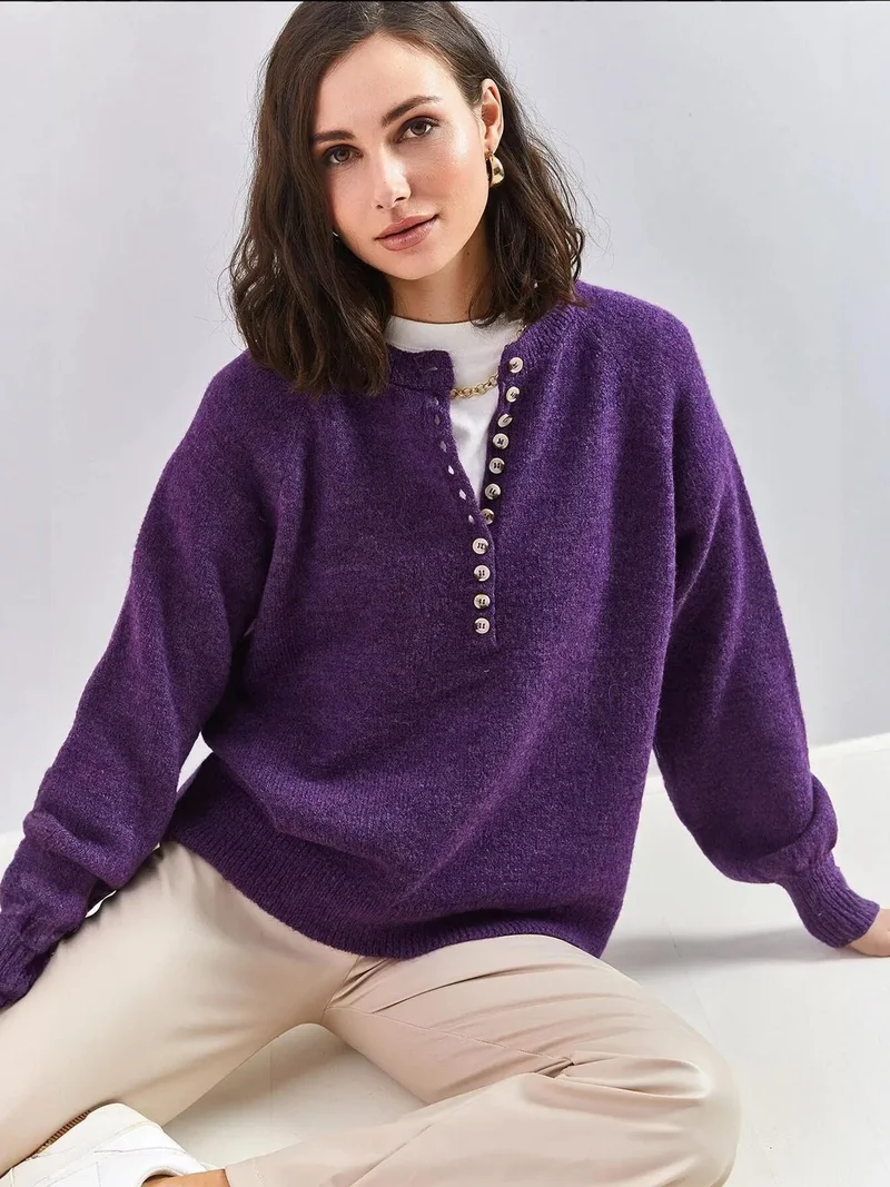 بيانكو لوتشي بلوفر محبوك مخطط من لوتشي