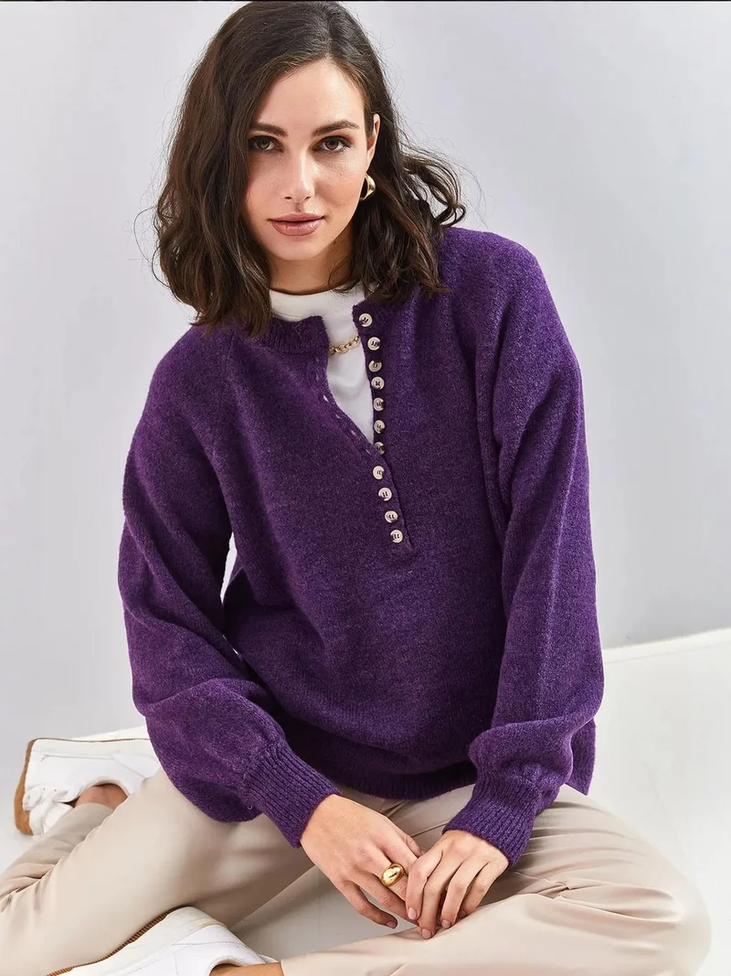 بيانكو لوتشي بلوفر محبوك مخطط من لوتشي