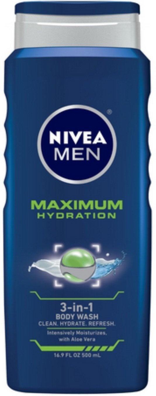 Nivea 3n1 Bdy Wsh Hydra M Size 169z Nivea MenS Maximum Hydration 3n1 Body Wash 169z