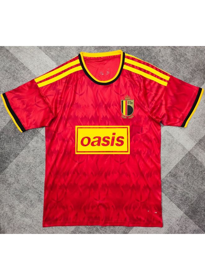 National Team Oasis Collaboration Printed Football Jersey Spain England Trendy Thai Version Jersey