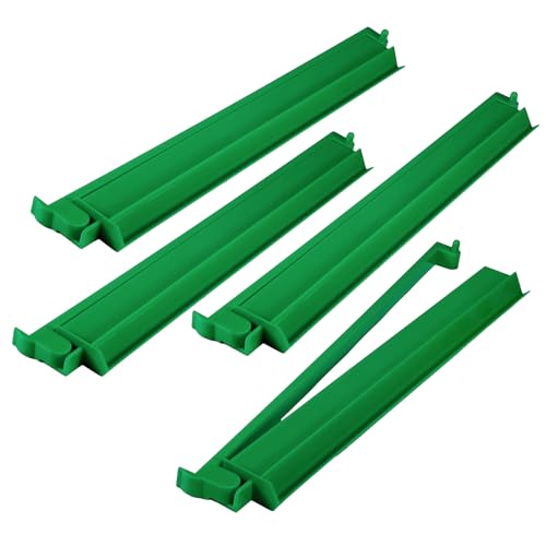 LaRandom 4 Pcs 187 Inch Green Acrylic Mahjong Tile Racks with Pushers for Game Night American Mahjong Racks Tile Set for Mah Jong Lovers and Beginners - Image 1