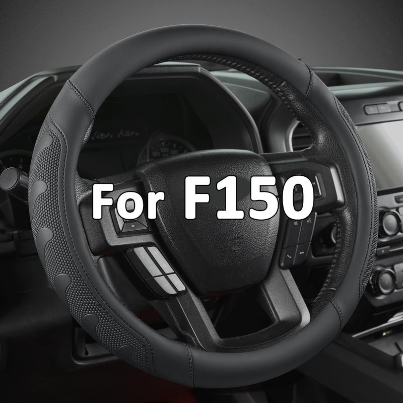 GIANT PANDA Car Steering Wheel Cover for Ford - F150 F250 F350 Expedition, (15.5-16 inches - Black) - Image 1