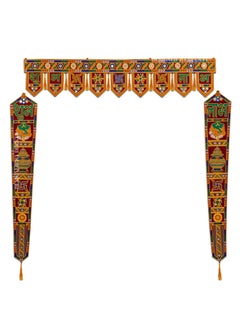 HOMESTY HOMESTY Velvet Toran Bandarwal and Traditional Main Entrance Side Hanging Door Valance for Home and Mandir 