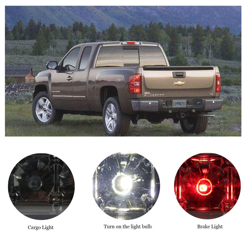 Tresound 3rd Brake Light for 1999-2007 Chevrolet Silverado/GMC Sierra 1500 2500HD 3500 Third Cargo Lamp High Mount Stop Light (Red Lens) - Image 5