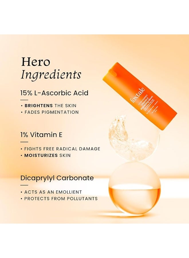 foxtale 15% Vitamin C Face Serum for Glowing Skin | Purest Vitamin C (L-Ascorbic Acid) with Vitamin E | Moisturizing Serum for Sensitive Skin | All Skin Types | Face Serum for Men & Women | 30 ml - Image 4