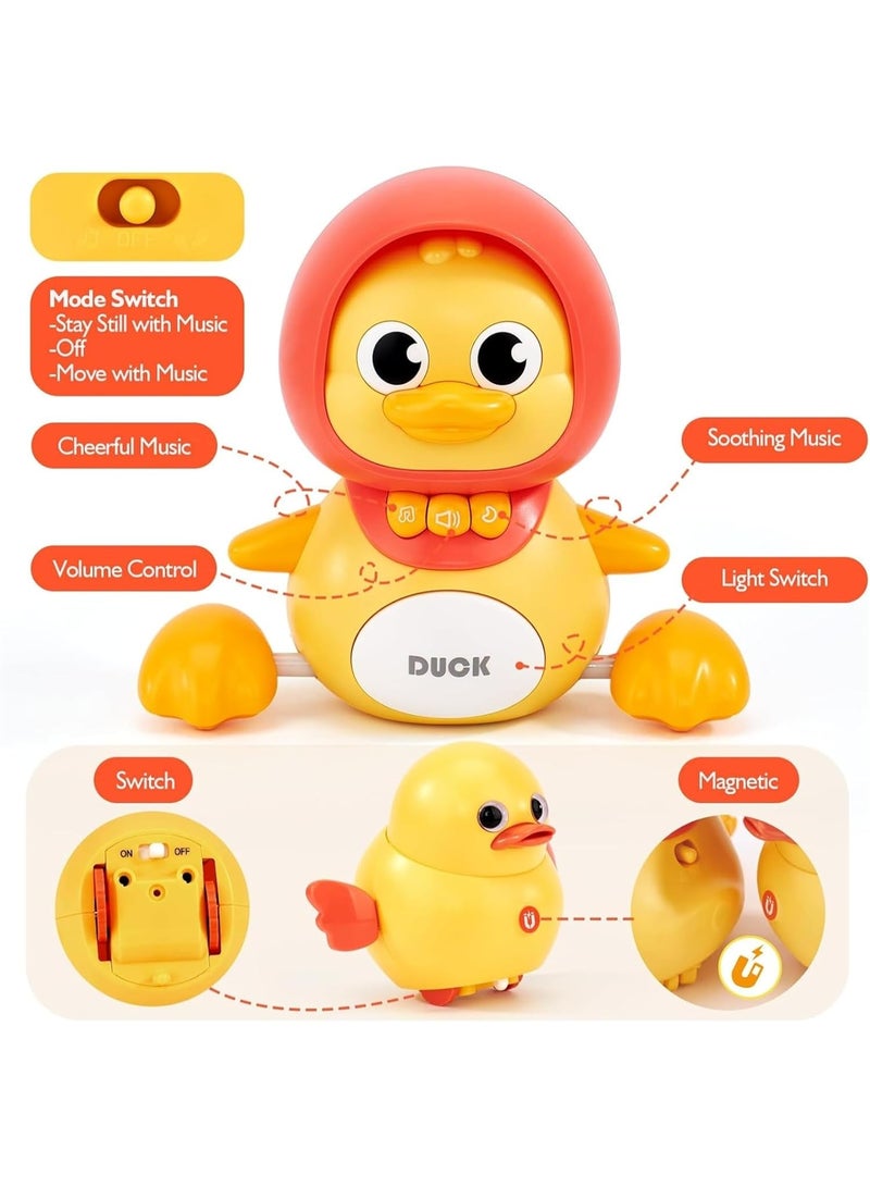 Soofam مجموعة ألعاب بط موسيقية زاحفة للأطفال 3 قطع مع موسيقى وضوء للأطفال من 6 إلى 12 شهرًا، ألعاب زاحفة للأطفال للتعلم المبكر، لعبة تعليمية للأطفال من 12 إلى 18 شهرًا، لعبة عيد ميلاد للأطفال من 1 إلى 2 سنة - Image 4