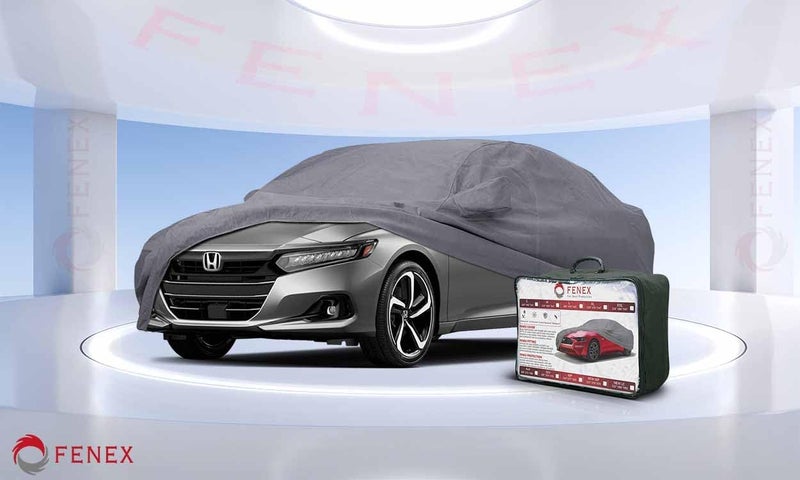 Fenex Car Cover [XLarge] – All-Weather Protection | Waterproof, UV-Resistant, Dustproof, Breathable | Indoor/Outdoor Use | Door Zipper & Mirror Pockets | Fits Sedan cars (533 × 177 × 121 cm) - Image 5
