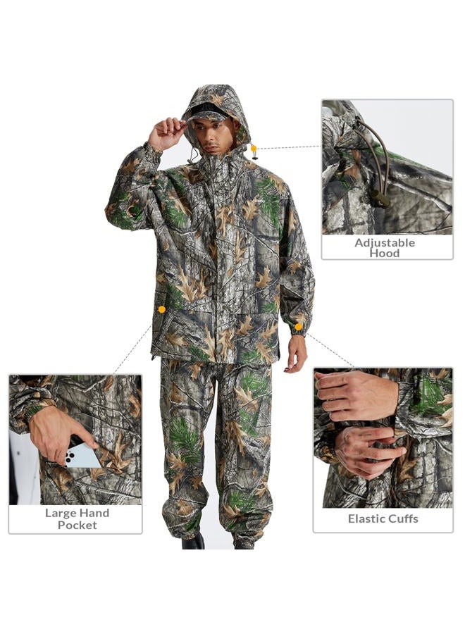LOOGU Men's Rain Suit - Rain Gear for Men Waterproof, Lightweight Rain Coat, Breathable Mens Rain Jackets Hood, Super, L - Image 2
