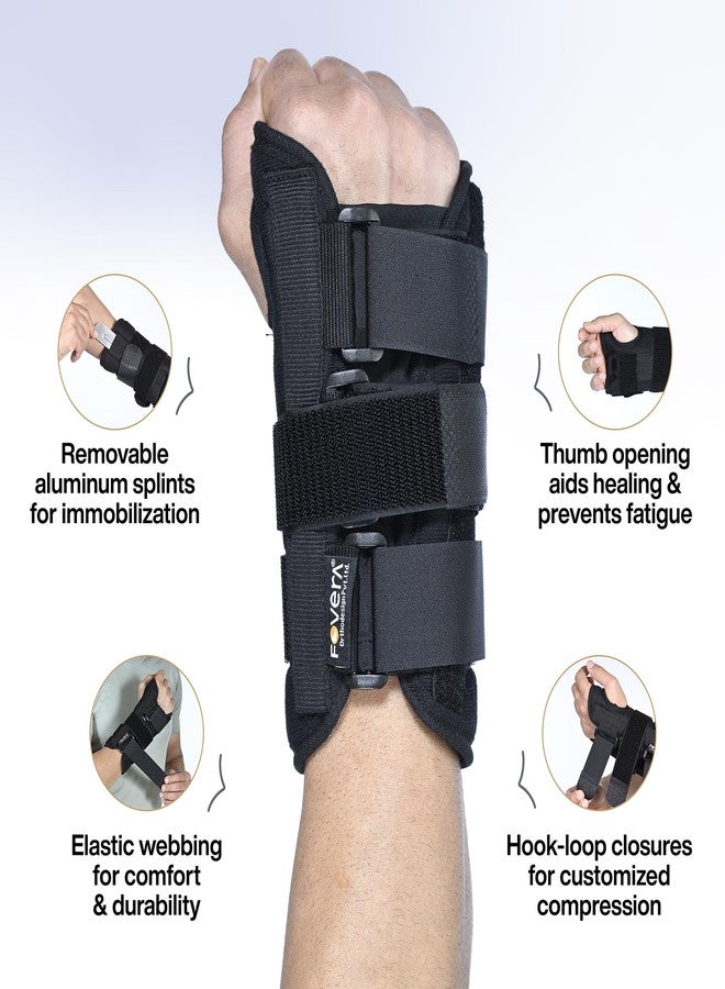 FOVERA Wrist Splint Brace for Carpal Tunnel | Adjustable Wrist Support Brace with Splints | Hand Support for Arthritis, Tendonitis, Sprain, Injuries & Wrist Pain (Size - Medium, Right Hand) - Image 5
