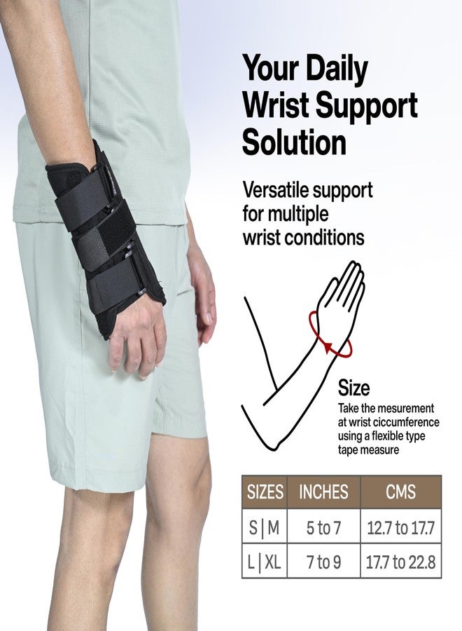 FOVERA Wrist Splint Brace for Carpal Tunnel | Adjustable Wrist Support Brace with Splints | Hand Support for Arthritis, Tendonitis, Sprain, Injuries & Wrist Pain (Size - Medium, Right Hand) - Image 4