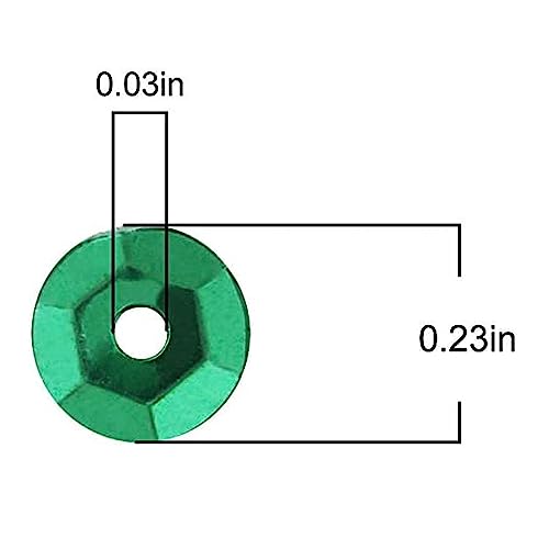 DIYASY 9800 Pcs 6MM Bulk Loose Sequins, Round Embroidery Sequins Cup Craft Sequin with Holes for DIY 22 Colors - Image 5