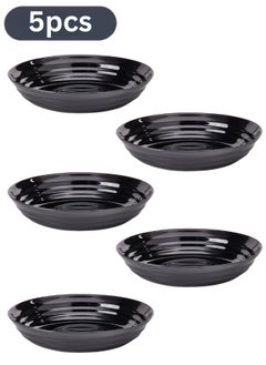 OFTAST Set Of 5 Deep Plates For Serving Main Meals Black 19cm  - Image 1