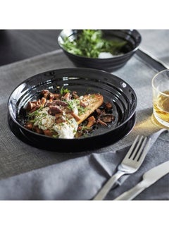 OFTAST Set Of 5 Deep Plates For Serving Main Meals Black 19cm  - Image 4