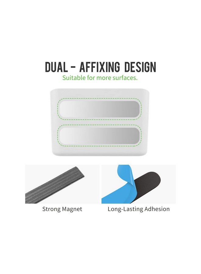 loukin Magnetic Marker Holder Set, Dry Erase Marker Holder, Dry Erase Accessory Tray Set (Includes 1 Eraser, 1 Cleaner, 2 Dry Erase Markers), Ideal for Office, School or Home Use(White) - Image 4