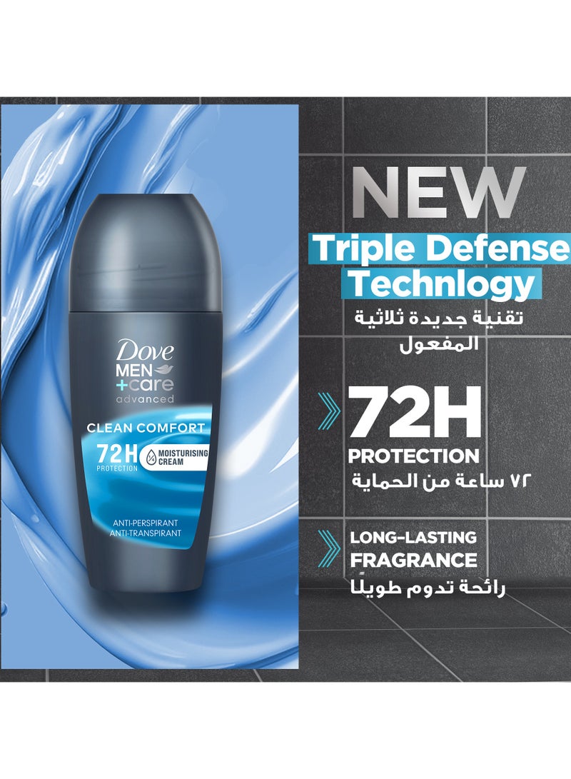 DOVE MEN Advanced Antiperspirant Roll-On Deodorant 50ml - Image 2