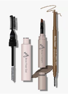 Music Flower Musicflower Eyebrow Gel Eyebrow Pencil Eyebrow Cream Three-in-one Set Waterproof And Not Easy To Take Off Three-dimensional  - Image 1
