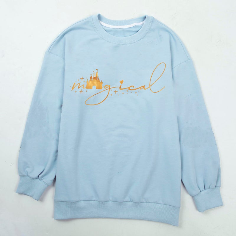 UNIQUEONE UNIQUENOE Magic Kingdom Sweatshirts for Women Magical Tshirt Family Vacation Tee Castle Graphic Long Sleeve Tops - Image 5