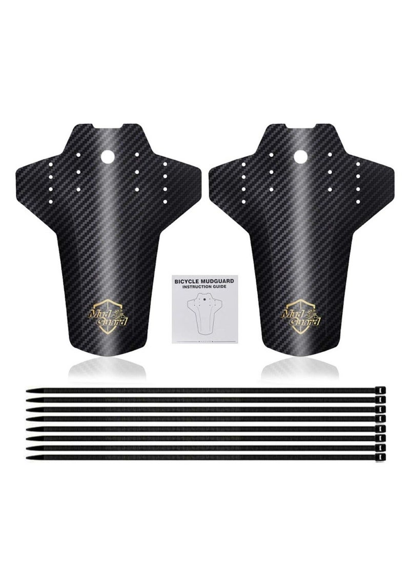 Y&D - 1 Pair Universal Front and Rear Bicycle Mud Guards, Mountain Guards Fits 20"/24"/26"/27.5"/29" Bikes Fat Tire Bike Disc Brake Fenders - Image 1