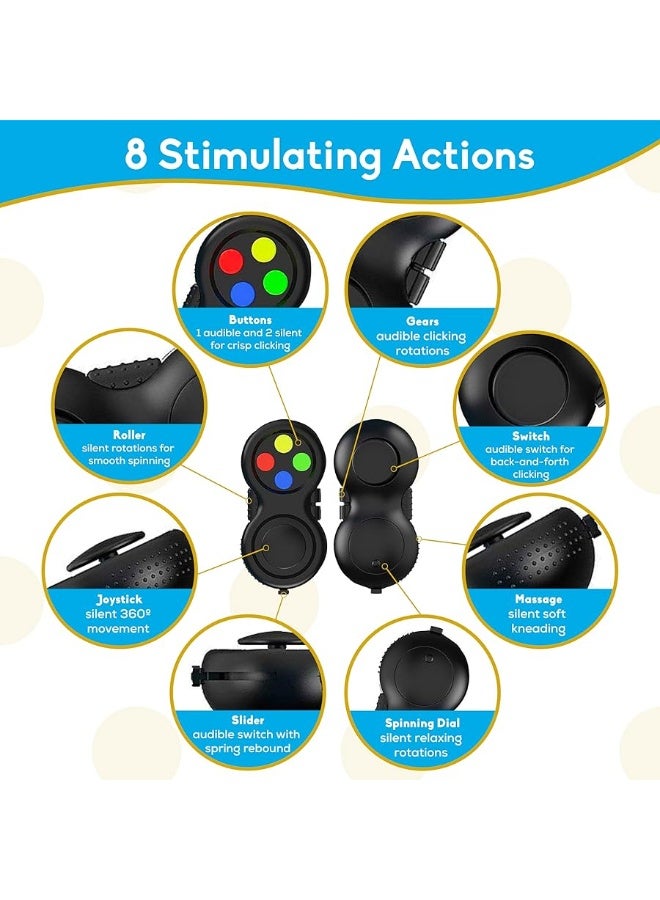 PILPOC Fidget Pad - Fidget Controller Toy for Highly Increased Focus, Reduced Stress, Anxiety, ADHD Clicker, Fidget Clicker, Controller Fidget Toy, Fidget Remote Control, Kids Toy Controller Sensory - Image 2