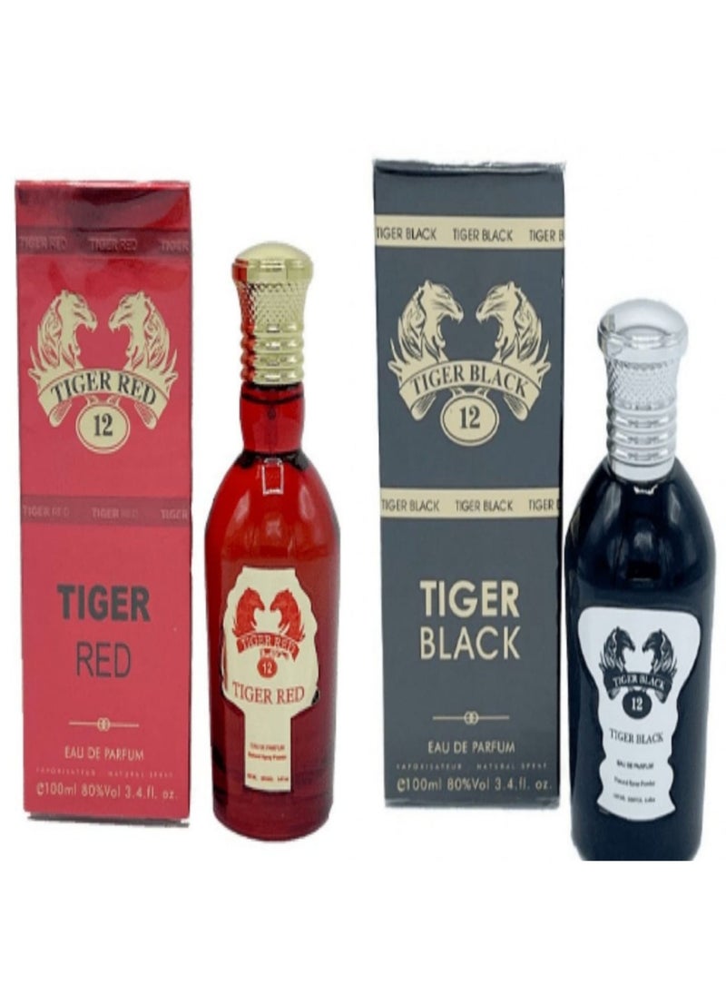 Versace Jeans - Offer of two Tiger Black and Red 100 Mali perfumes for unisex - Image 1