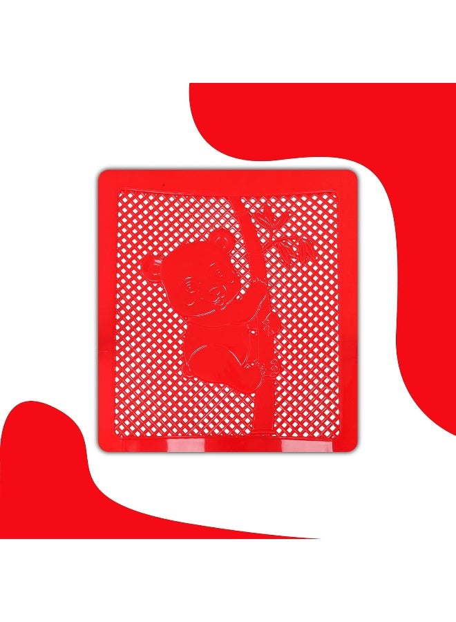 ESQUBE Esqube Baby Chair Panda (Plain) - Plastic Study Chair Red  - Image 5
