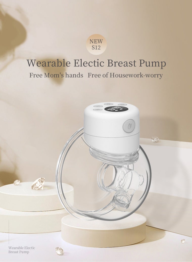 مضخة ثدي يمكن ارتداؤها مع حقيبة حليب، عبوتان من مضخات ثدي كهربائية قابلة لإعادة الشحن محمولة بدون استخدام اليدين مع وضعين، 9 مستويات، شاشة LCD مع وضع التدليك والضخ للرضاعة الطبيعية - Image 3